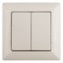 Фотография товара 'Эра Выключатель Intro Solo 4-104-02 двухклавишный 10А-250В, IP20, СУ, слоновая кость Б0053586'