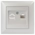 Фотография товара 'Эра Розетка Intro Solo 4-303-06 информационная RJ45, IP20, СУ, перламутр Б0053993'