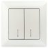 Фотография товара 'Эра Выключатель Intro Solo 4-105-06 двухклавишный с подсветкой, 10А-250В, IP20, СУ, перламутр Б0053598'