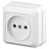 Фотография товара 'Эра Розетка 2P, 16А-250В, ОУ, б.м.п., Quadro, белый Б0038870'