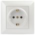 Фотография товара 'Эра Розетка Intro Solo 4-202-06 с заземлением 2P+E Schuko, 16А-250В, IP20, СУ, перламутр Б0053654'
