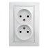 Фотография товара 'Эра Розетка Intro Plano 1-204-01 без заземления двойная 2х2P, 16А-250В, IP20, СУ, Plano, белый Б0053904'