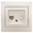Фотография товара 'Эра Розетка Intro Plano 1-302-02 телефонная RJ11, IP20, СУ, слоновая кость Б0027620'