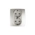 Фотография товара 'Эра Розетка 2X2P+E Schuko со шторками, 16АХ-250В, Эра12, перламутр Б0019334'