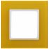 Фотография товара 'Эра Рамка на 1 пост, стекло, Эра Elegance, жёлтый+бел Б0034476'