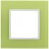 Фотография товара 'Эра Рамка на 1 пост, стекло, Эра Elegance, лайм+бел Б0034480'