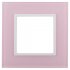 Фотография товара 'Эра Рамка на 1 пост, стекло, Эра Elegance, розовый+бел Б0034484'