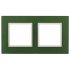 Фотография товара 'Эра Рамка на 2 поста, стекло, Эра Elegance, зелёный+сл.кость Б0034499'