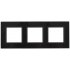 Фотография товара 'Эра Рамка на 3 поста, стекло, Эра Elegance, чёрный+антр Б0034510'