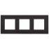 Фотография товара 'Эра Рамка на 3 поста, металл, Эра Elegance, чёрный+антр Б0034555'