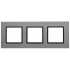 Фотография товара 'Эра Рамка на 3 поста, металл, Эра Elegance, титан+антр Б0034558'