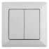 Фотография товара 'Эра Выключатель Intro Solo 4-104-01 двухклавишный 10А-250В, IP20, СУ, белый Б0053585'
