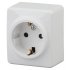 Фотография товара 'Эра Розетка 2P+E Schuko, 16АХ-250В, ОУ, Эра Эксперт, белый Б0020685'
