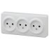 Фотография товара 'Эра Розетка 3х2P, 16АХ-250В, ОУ, Эра Эксперт, белый Б0020697'