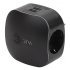 Фотография товара 'Эра Тройник SP-3e-USB-BLACK 3гн 220V + 2xUSB 2100mA, c заземл Б0046364'