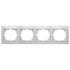 Фотография товара 'Эра Рамка для розеток и выключателей Intro Plano 1-504-01 на 4 поста горизонтальная, СУ, белый Б0027629'