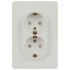 Фотография товара 'Эра Розетка Intro 7-208-01 Style двойная с заземлением 2X2P+E Schuko со шторками, 16А-250В, IP20, СУ, белый Б0060625'