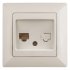 Фотография товара 'Эра Розетка Intro Solo 4-302-02 телефонная RJ11, СУ, слоновая кость Б0043376'