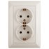 Фотография товара 'Эра Розетка Intro Solo 4-205-02 с заземлением двойная 2X2P+E Schuko, 16А-250В, IP20, СУ, слоновая кость Б0053675'