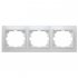 Фотография товара 'Эра Рамка для розеток и выключателей Intro Plano 1-503-01 на 3 поста горизонтальная, СУ, белый Б0027627'